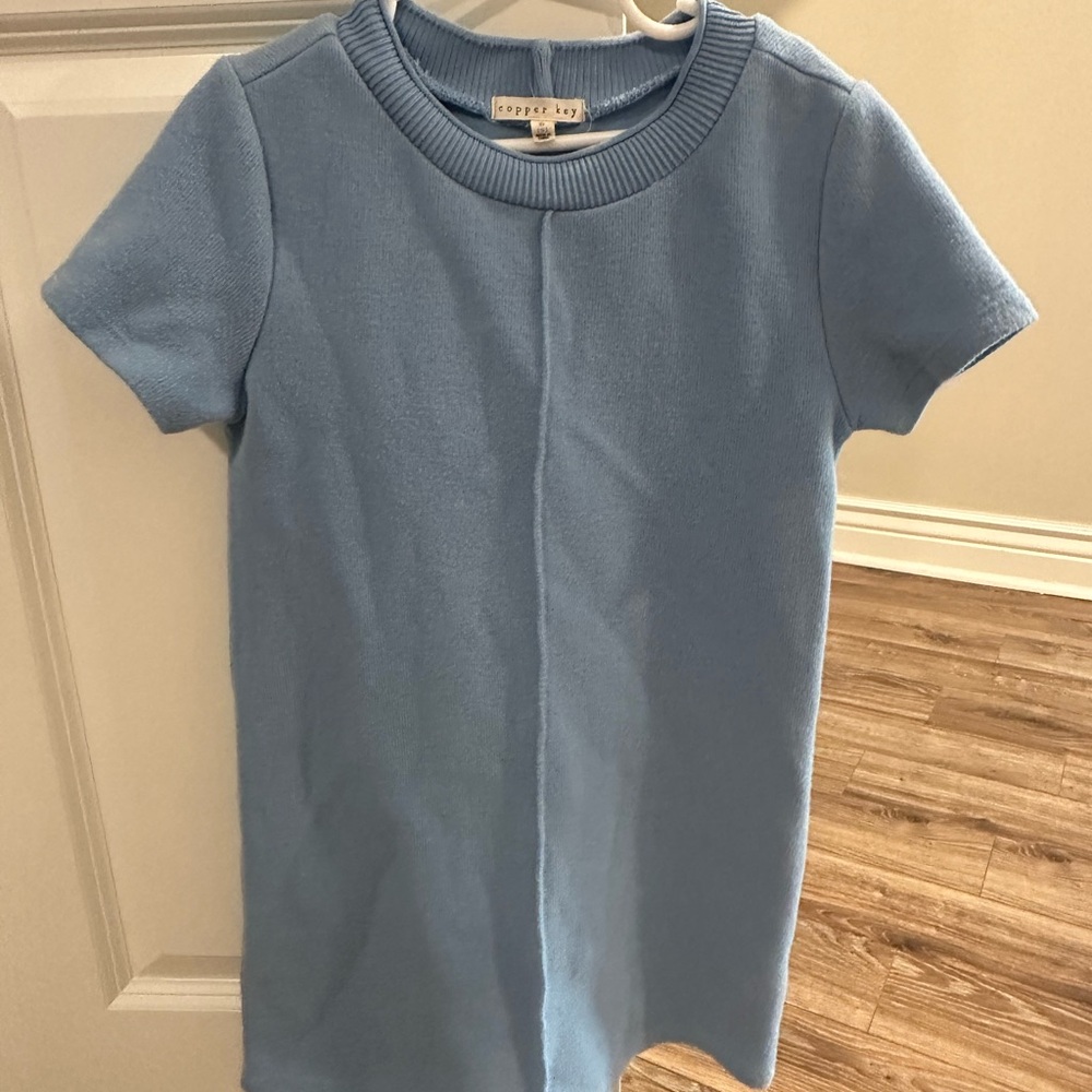 Copper Key Light Blue sweater Kids Dress